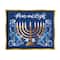 Stupell Industries Peace & Light Floral Hanukkah Menorah Framed Floater Canvas Wall Art